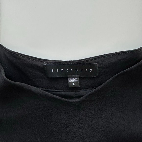 Sanctuary Lined Cold Shoulder Top w/ Straps SZ L - Picture 4 of 6